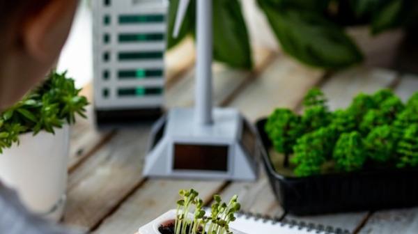 Kind arbeitet an einem Modell für die Schule