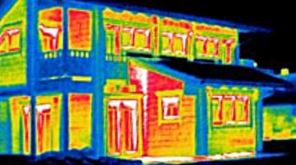 Thermografisches Bild von einem Haus